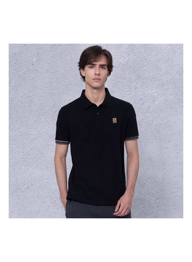 GIORDANO Men's Black Performance Polo - Image 1
